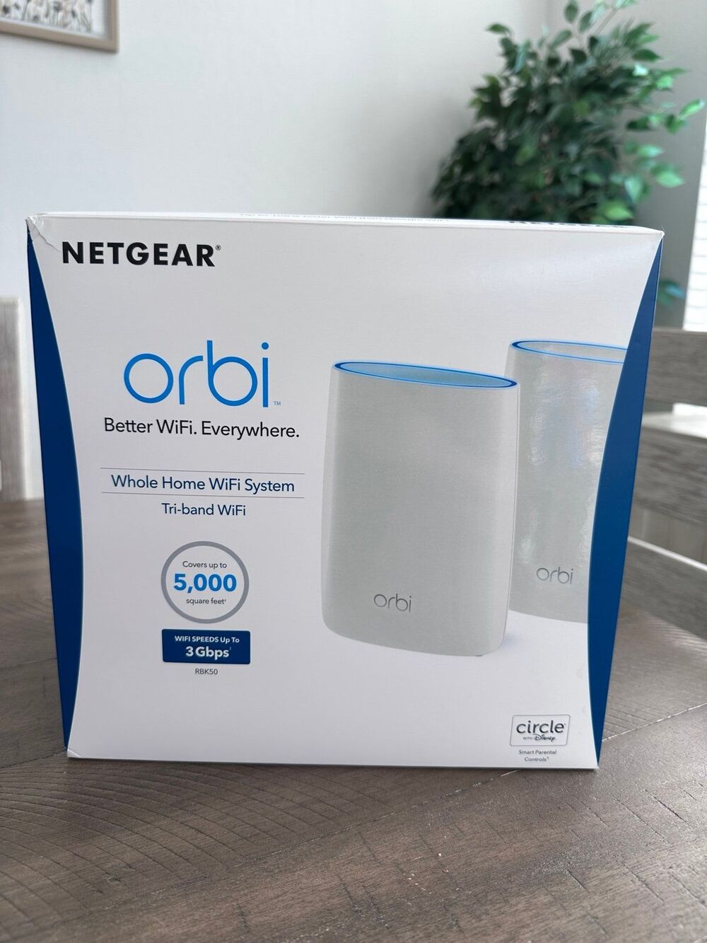 NETGEAR Orbi RBK50 AC3000 Tri-Band Mesh WiFi Router Satellite New Open Box